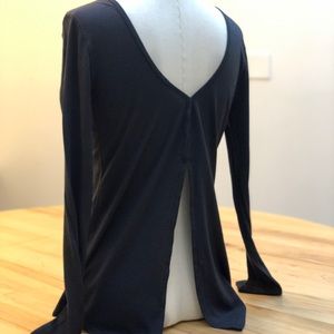 Lululemon tie back Yoga top.  Black, size 4